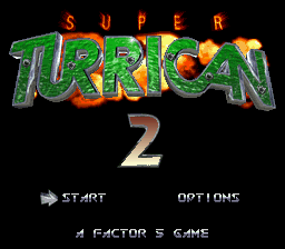 Super Turrican 2 (Europe) Title Screen